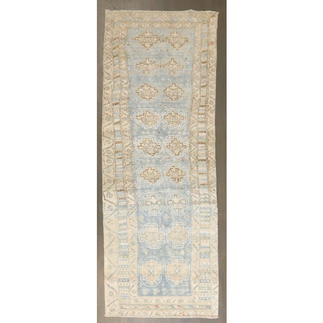 An early 20th-century abstract Light Blue Persian Malayer Runner Details rug no. j4257 size 3' 3" x 9' (99 x 274 cm)