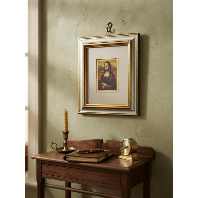 Vintage 1990s French Chromolithograph Mona Lisa Print — Paris Provenance Bring a piece of the Louvre into your home...