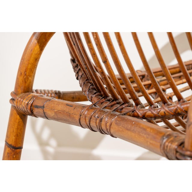 Italian Bamboo Chairs, 1950s, Set of 4 For Sale - Image 11 of 14