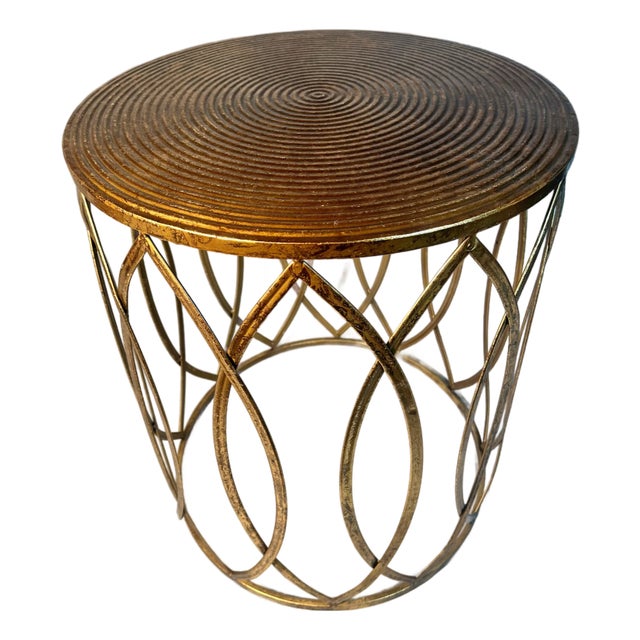 Metal Accent Table Gold Finished Concentric Circles Oval Arches Elk Home Sutton For Sale