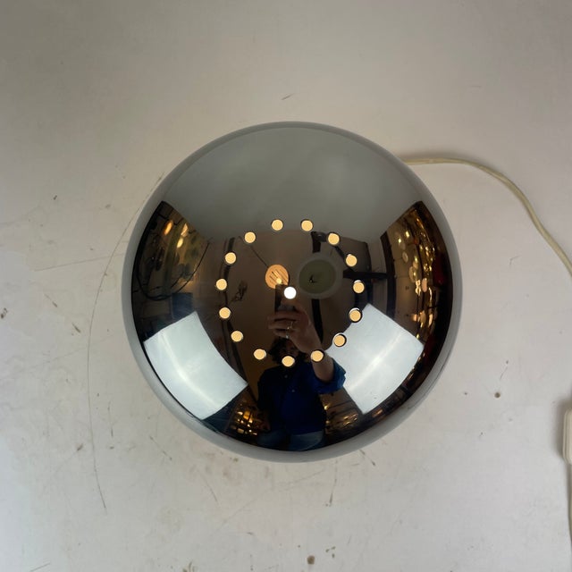 Silver Space-Age Diabolo Table Lamp by Reggiani, Italy, 1970s For Sale - Image 8 of 17