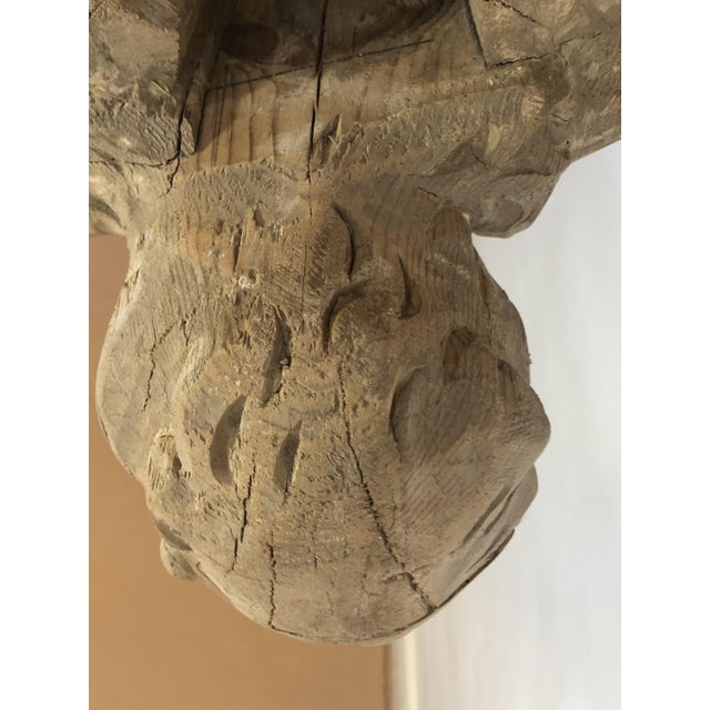 Wood Carved Figurative Sculpture, 1800s, Oakwood For Sale - Image 7 of 18