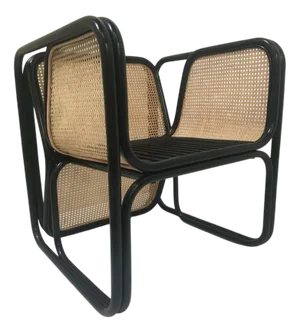 Large Lounge Chair in Rattan