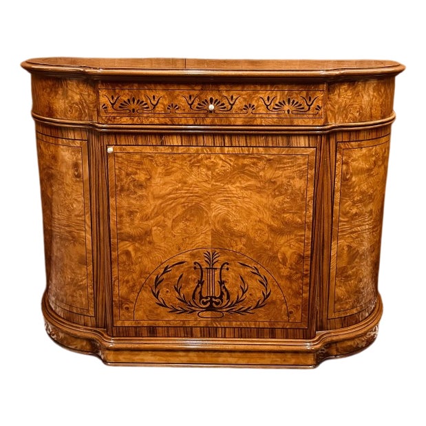 Antique Italian Burl Sideboard For Sale