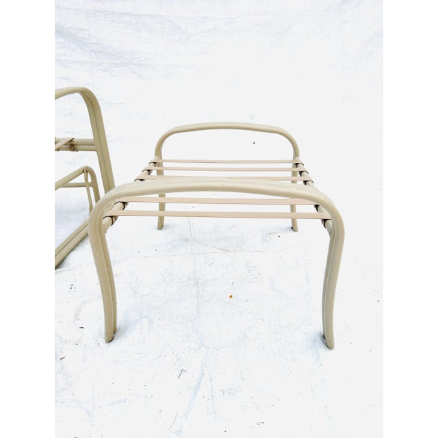 Vintage Glider and Ottoman Outdoor Set / 2 For Sale In New York - Image 6 of 8