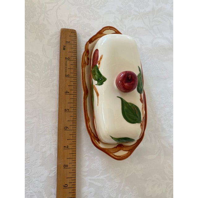 Ceramic Vintage Franciscan Apple Pattern Butter Dish For Sale - Image 7 of 11