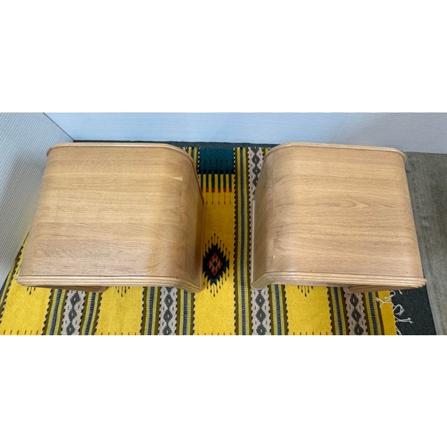 Häti Home Waterfall Oak Nightstands, Pair For Sale - Image 10 of 14