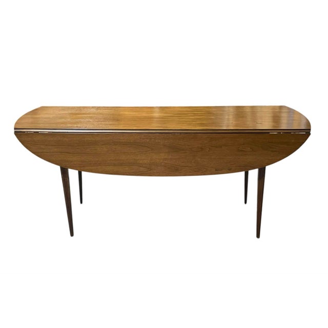 Broyhill Brasilia Harvest Drop Leaf Table Walnut, Circa 1960s Attributed For Sale - Image 12 of 18