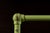 1930s Vintage Industrial Rolling Cast Iron Pipe-Frame Garment Rack in Green For Sale - Image 5 of 9