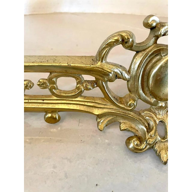 French Ornate Gilded Brass Extending Fender For Sale - Image 4 of 6