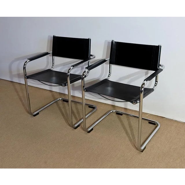 Set of Leather Armchairs, 1970 For Sale - Image 3 of 18