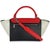 Celine Red Black White Grained Calfskin Small Trapeze Bag For Sale - Image 4 of 9
