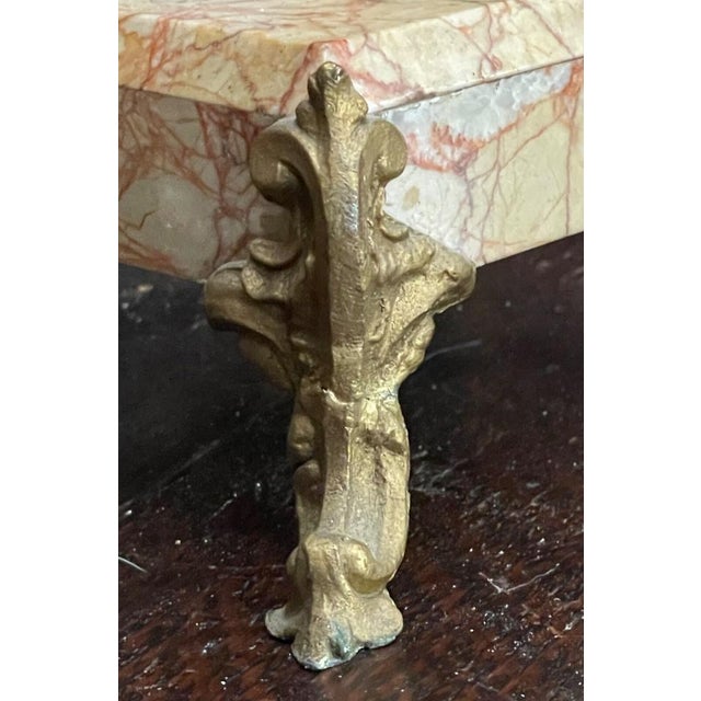 Antique Pair of Art Nouveau 1890s Marble & Gilt Metal Garniture Vases For Sale In Atlanta - Image 6 of 8