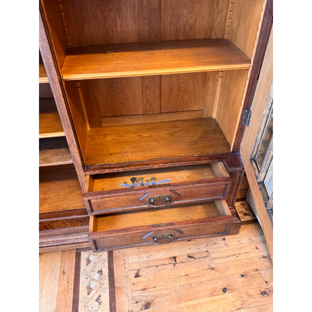 Renaissance Revival Oak Display Cabinet, 19th Century For Sale In San Francisco - Image 6 of 12