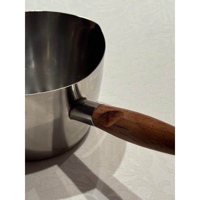 1960s Danish Modern Stainless Steel & Rosewood Butter Warmer by Dana For Sale - Image 9 of 13
