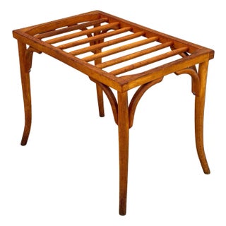 Early 20th Century Light Stain Bent Beech Suitcase Baggage Rack For Sale