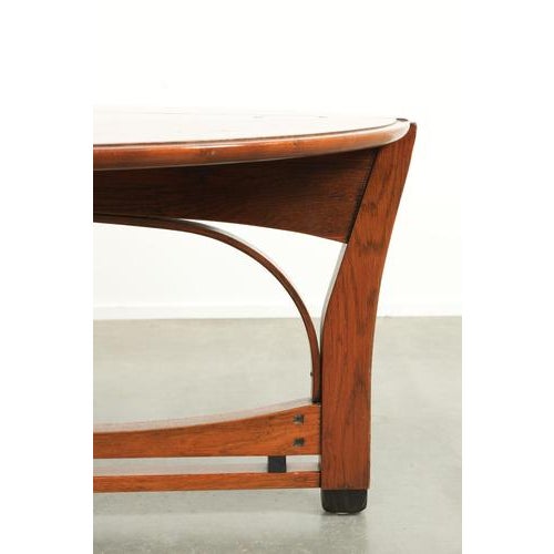 Wood Art Nouveau Oval Coffee Table from Schuitema For Sale - Image 7 of 11