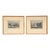 Late 1800's Antique Cityscape Engravings in Burlwood Frames- a Pair For Sale