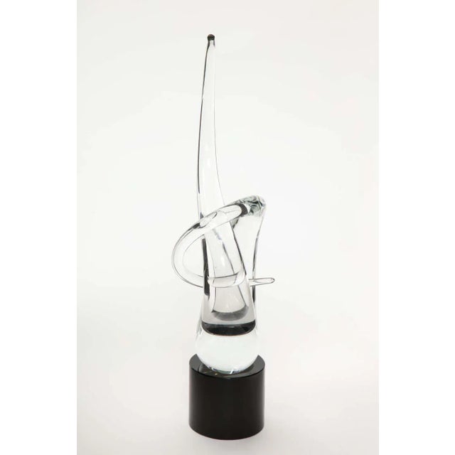 1970s Mid-Century Modern Formia Murano abstract glass sculpture.