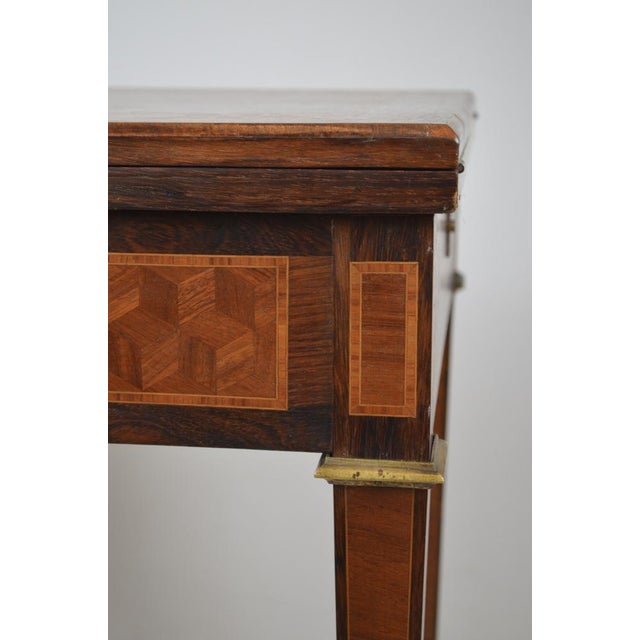 French Napoleon III Parquetry Game Table, 1800s For Sale - Image 16 of 17