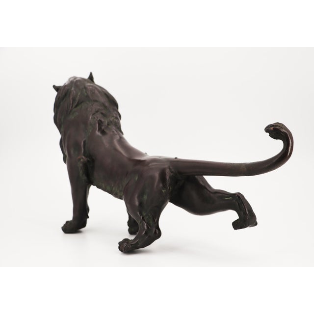 Japanese 19th Century, Bronze Lion Sculpture, Japan, Meiji Period For Sale - Image 3 of 16