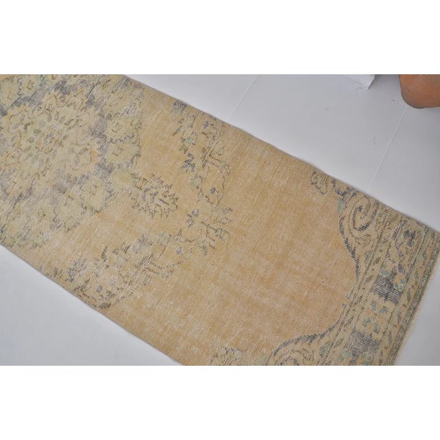 Textile Antique Turkish Hallway Runner in Soft Earth Tones For Sale - Image 7 of 10