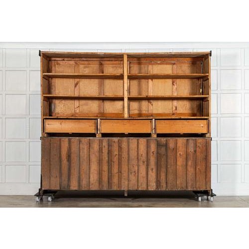 19th Century English Monumental Ebonised Pine Housekeepers Cupboard, 1880s For Sale - Image 17 of 18