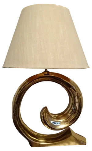 Brass Table Lamp by Erwin Lambeth, 1980s