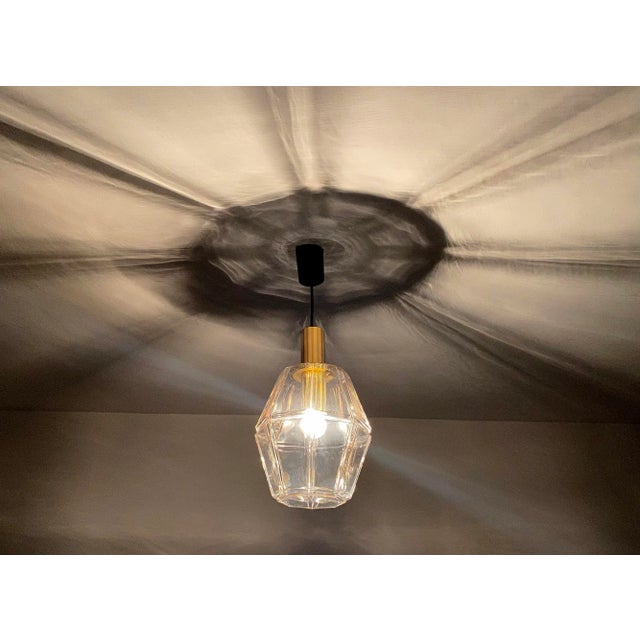 Vintage Pendant Light in Glass from Limburg For Sale - Image 6 of 17