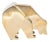 2000s Modernist Solid Brass Bear Sculpture For Sale