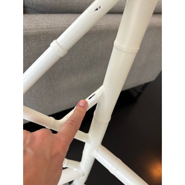 Metal Meadowcraft Metal Faux Bamboo Chinoiserie Dining Chairs- Set of 4 For Sale - Image 7 of 8