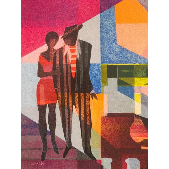 Club Night, Screen Print on Thick Paper, Framed For Sale - Image 4 of 12