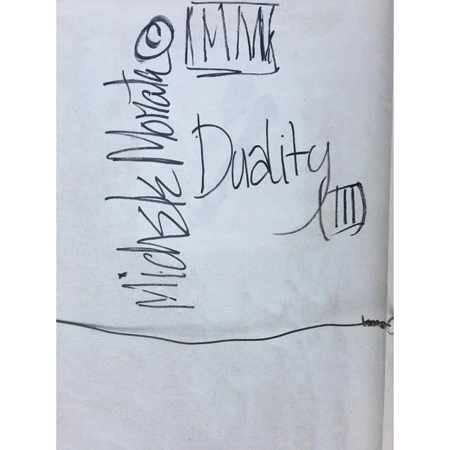 "Duality" #3 in Series Original Monochrome Abstract Black and White Modern Landscape Painting For Sale In Los Angeles - Image 6 of 6