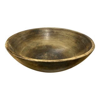 Large Antique Earthenware Bowl For Sale