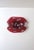 A substantial Italian Murano red burgundy and white art glass bowl or ashtray, Midcentury Modern design period, artist...