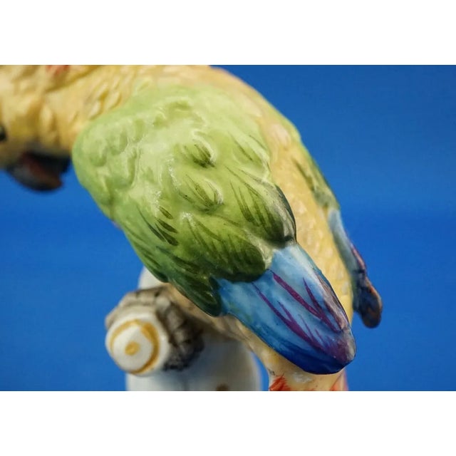 20th Century Porcelain Cockatoo Parrot Sculpture from Rudolstadt Volkstedt Manufacture, Germany For Sale - Image 13 of 18
