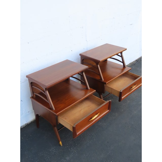 Kent Coffey Mid Century Modern Nightstands End Side Tables a Pair 6904 For Sale - Image 10 of 18