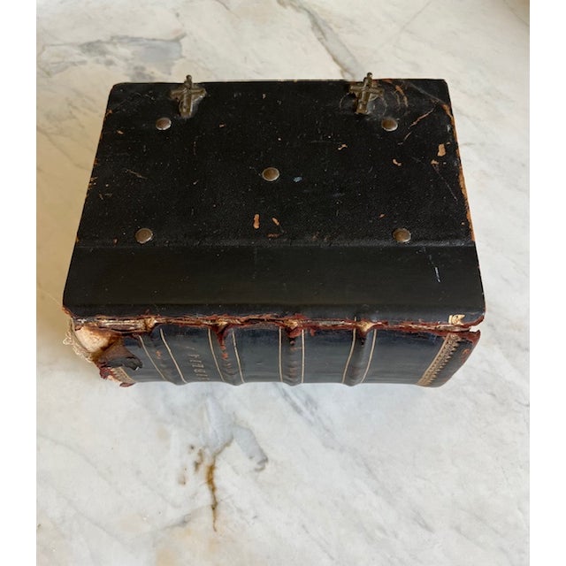 Gustavian (Swedish) 18th Century Swedish Bible, Leather and Gilt, Brass. Published 1794. For Sale - Image 3 of 10