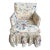 Vintage Chintz Floral Skirted Slipper Chair For Sale