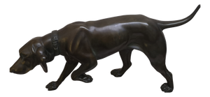 Rochard, Weimaraner Dog, 1950s, Bronze and Marble