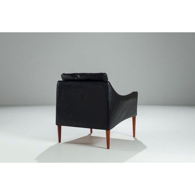 1950s Model 800 Lounge Chair in Leather by Hans Olsen for CS Mobler, 1958 For Sale - Image 5 of 12