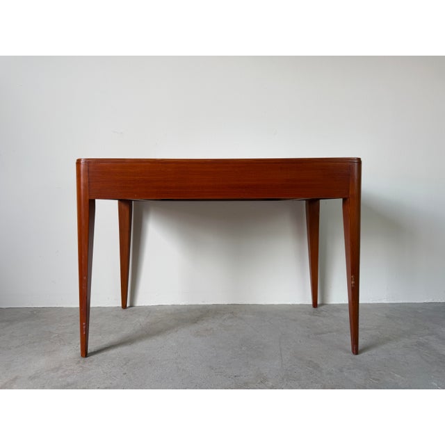 Amber Émile-Jacques Ruhlmann French Art Deco Style Leather-Top Writing Desk For Sale - Image 8 of 12