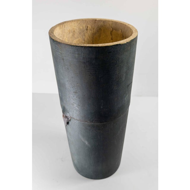 19th or 20th Century Blue Green Painted Object, Grain Measure For Sale - Image 10 of 14