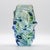 Heavy free-formed uranium glass vase by Czech artist Jan Kotík for Beránek Glassworks, with a dynamic propeller-like body,...