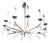 Large 12 Light Silver Plate Spoke Form Chandelier by Sciolari For Sale