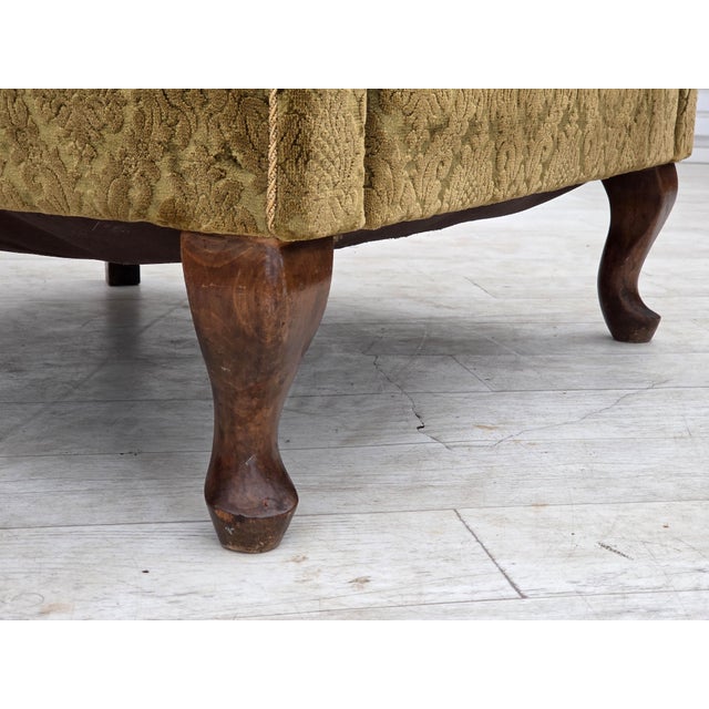 Danish Relax Chair in Velour and Beech, 1950s For Sale - Image 6 of 18