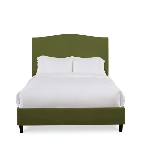 Casa Cosima Hazel California King Bedframe, Olive Velvet For Sale - Image 4 of 4