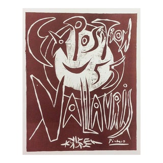 1959 Picasso Lithograph 77, Expo Vallauris, Art in Posters For Sale