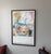 A large vintage exhibition poster featuring an abstract composition by pioneering artist Wassily Kandinsky, professionally...