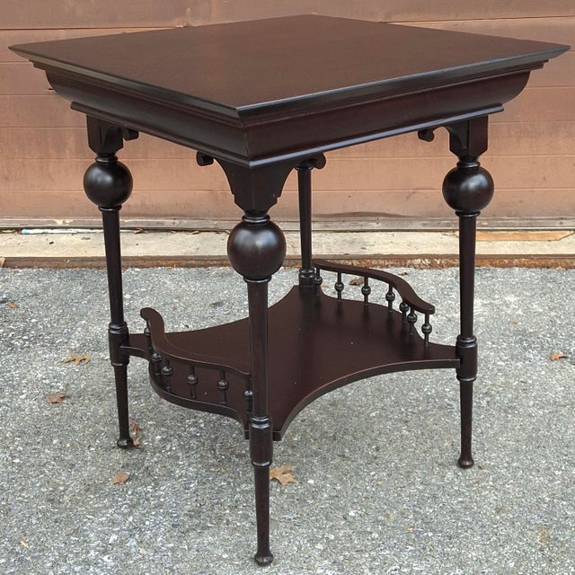 Wood E W Godwin Attributed Aesthetic Movement Mahogany Tiered Side Table, Circa 1860s For Sale - Image 7 of 12
